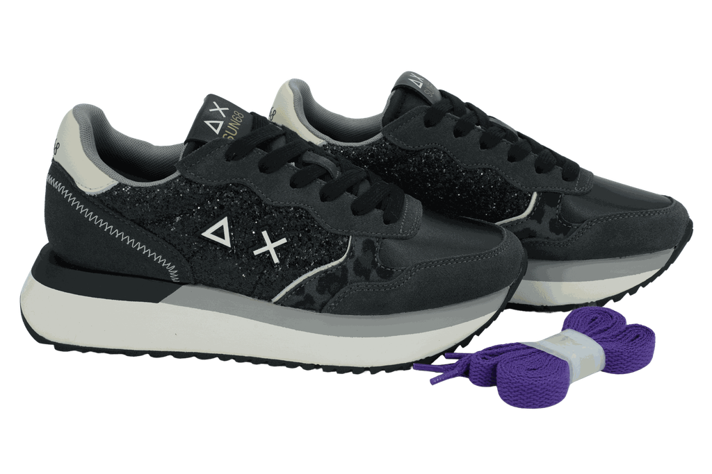 SUN68 - BASKETS "BIG ALLY GLITTER" GRISES