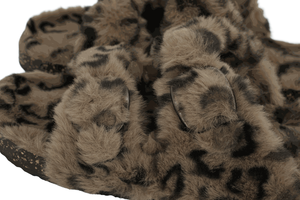 ISOTONER - SANDALES DOUBLES BRIDES FOURRÉES LÉOPARDS