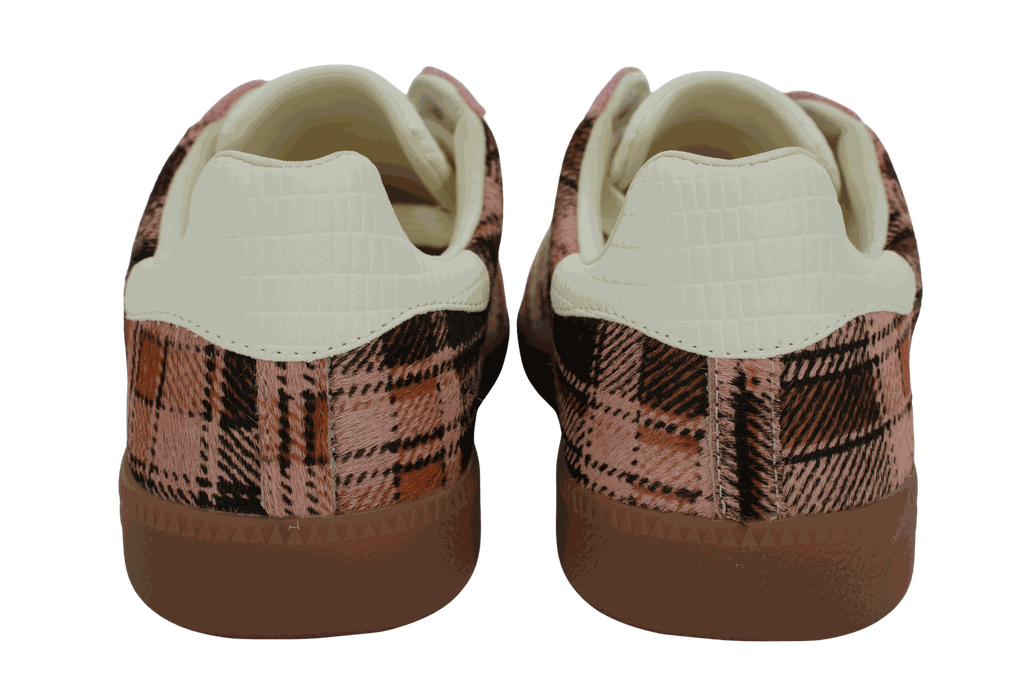 BACK70 - BASKETS "CLOUD" TARTANS ROSES ET MARRONS