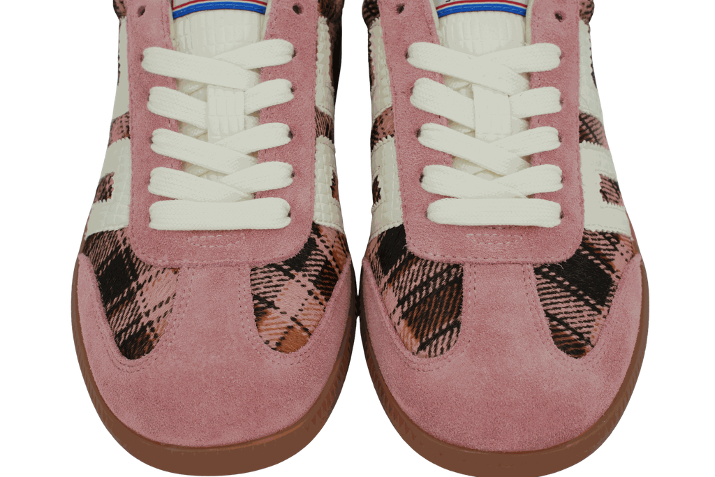 BACK70 - BASKETS "CLOUD" TARTANS ROSES ET MARRONS