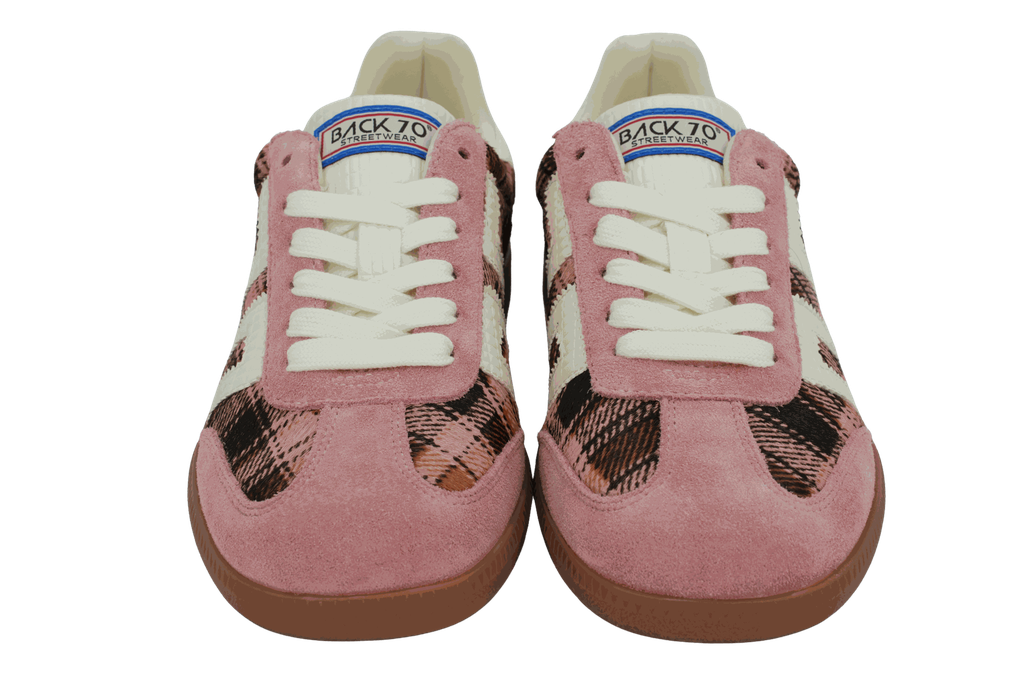 BACK70 - BASKETS "CLOUD" TARTANS ROSES ET MARRONS
