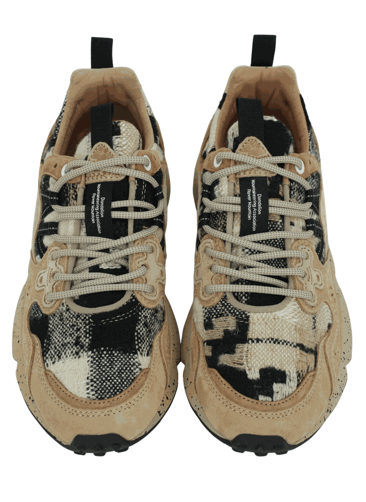 FLOWER MOUNTAIN - BASKETS "YAMANO 3" BEIGES ET NOIRES