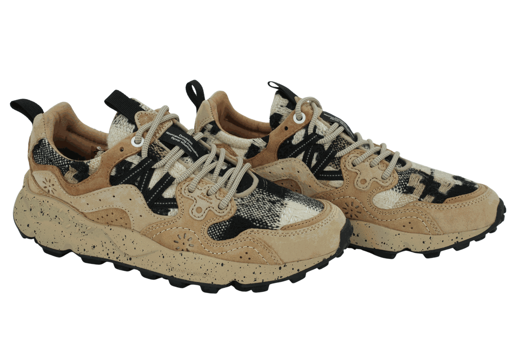 FLOWER MOUNTAIN - BASKETS "YAMANO 3" BEIGES ET NOIRES