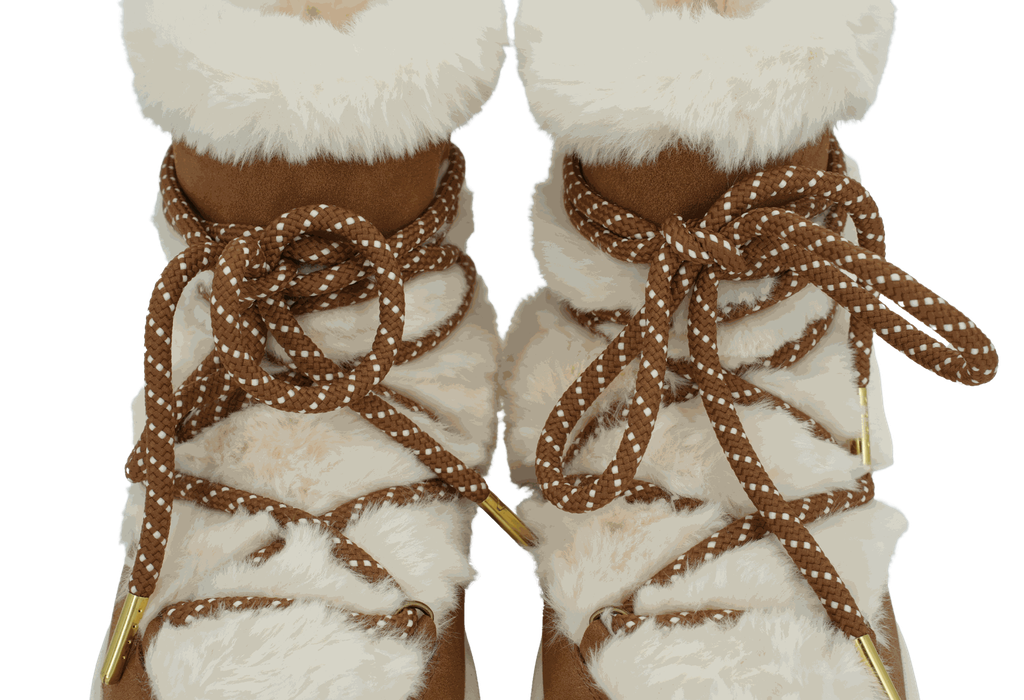 BUFFALO - SNOW BOOTS "ORCUS" COGNACS ET CRÈMES