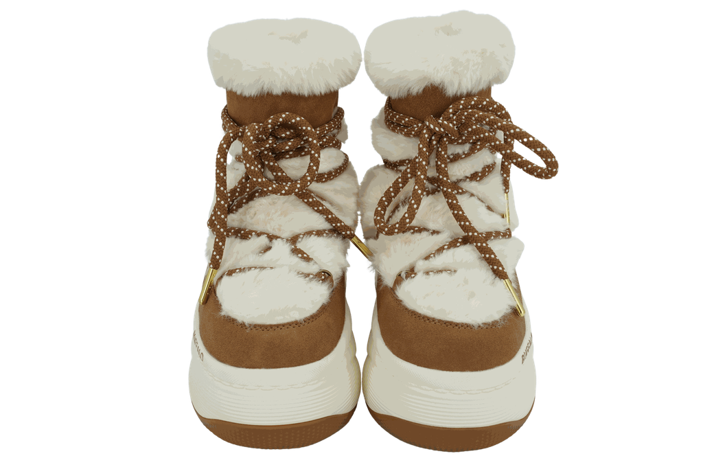 BUFFALO - SNOW BOOTS "ORCUS" COGNACS ET CRÈMES
