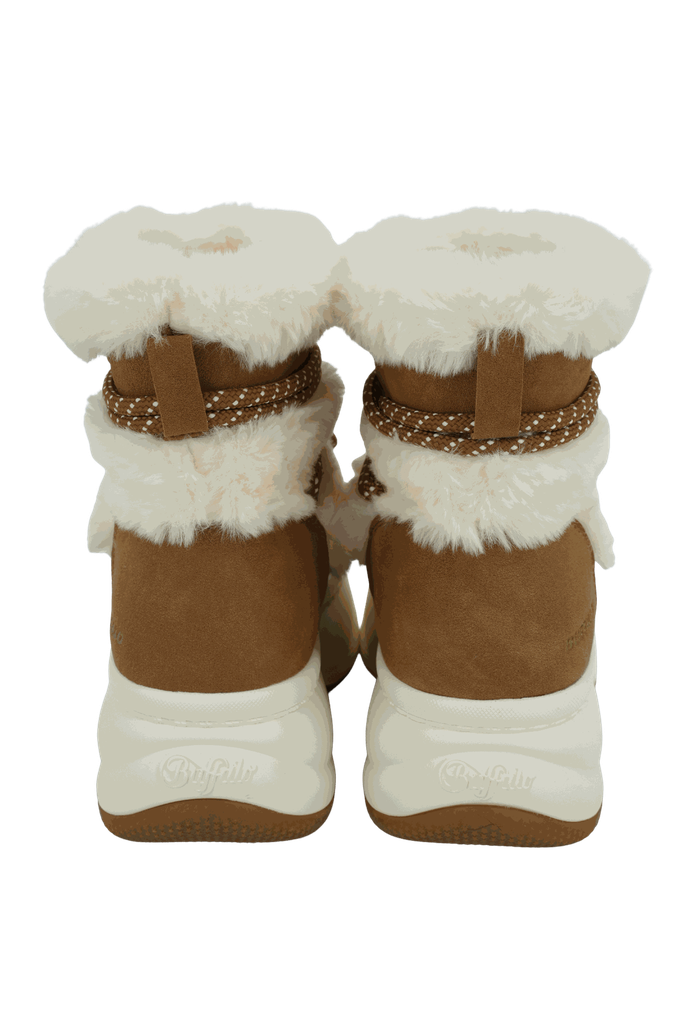 BUFFALO - SNOW BOOTS "ORCUS" COGNACS ET CRÈMES
