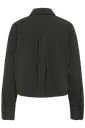 KAFFE - CHEMISE "KAELIANA" NOIRE À LIGNES BLANCHES