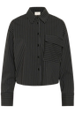 KAFFE - CHEMISE "KAELIANA" NOIRE À LIGNES BLANCHES
