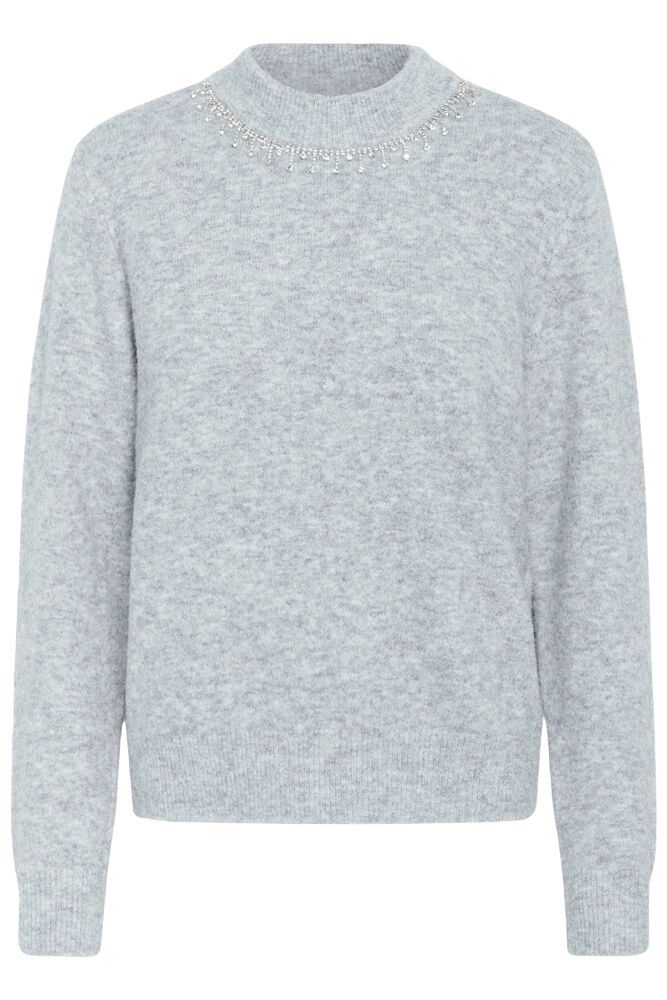 KAFFE - PULLOVER "KAROXY" GRIS