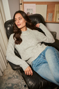 KAFFE - PULLOVER "KAROXY" GRIS
