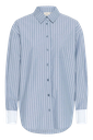 KAFFE - CHEMISE "KAMILINA" BLANCHE ET BLEUE