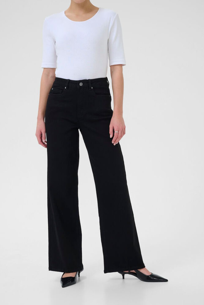 KAFFE - JEANS "KAMEADOW HW" NOIR