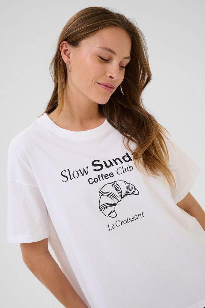 KAFFE - T-SHIRT "KAELLY" BLANC