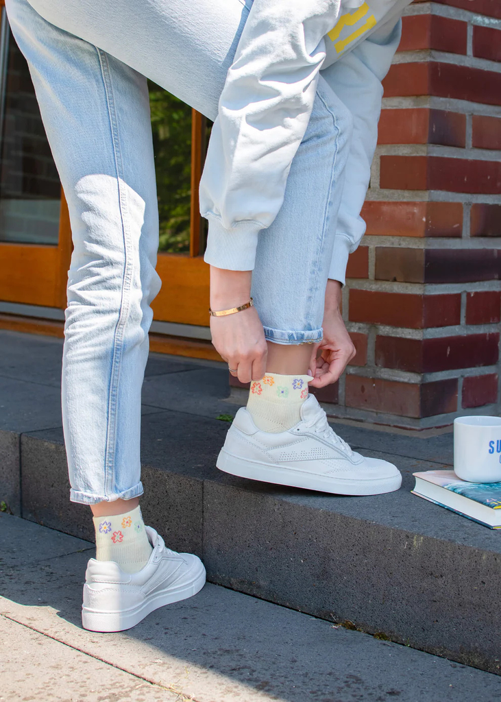 JCLAY - CHAUSSETTES COURTE À FLEURS