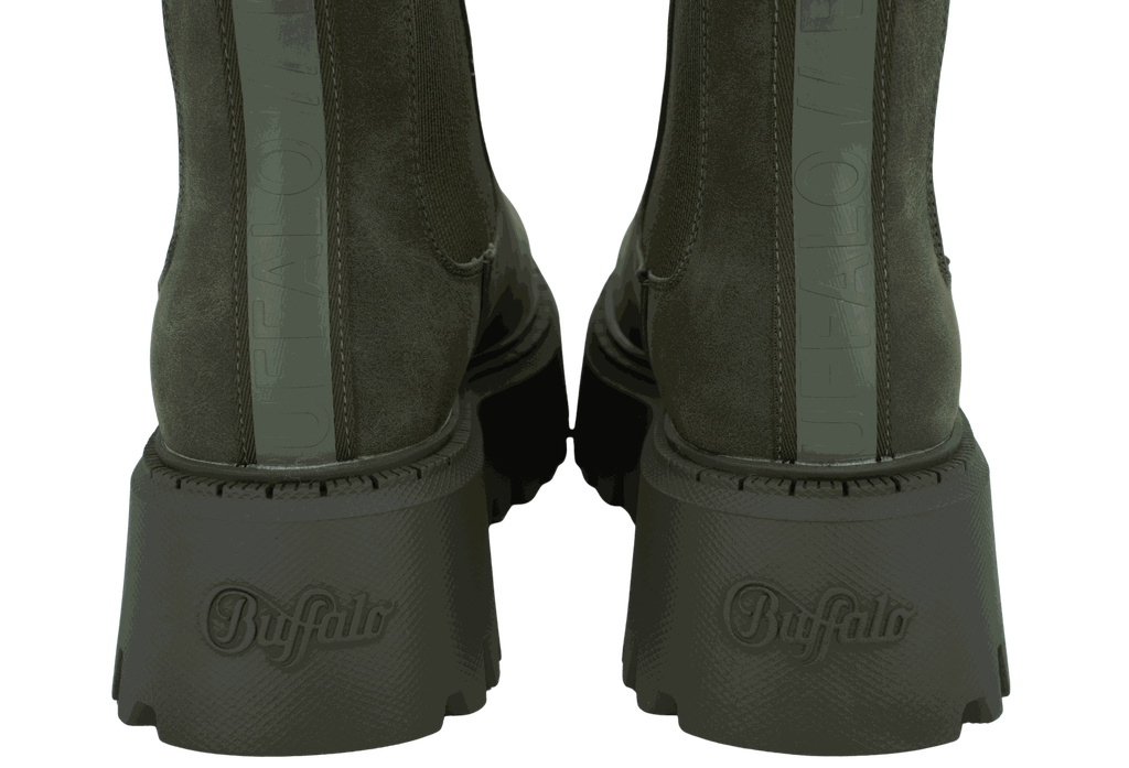 BUFFALO - BOOTS CHELSEA "ASPEN" KAKIS FOURRÉES