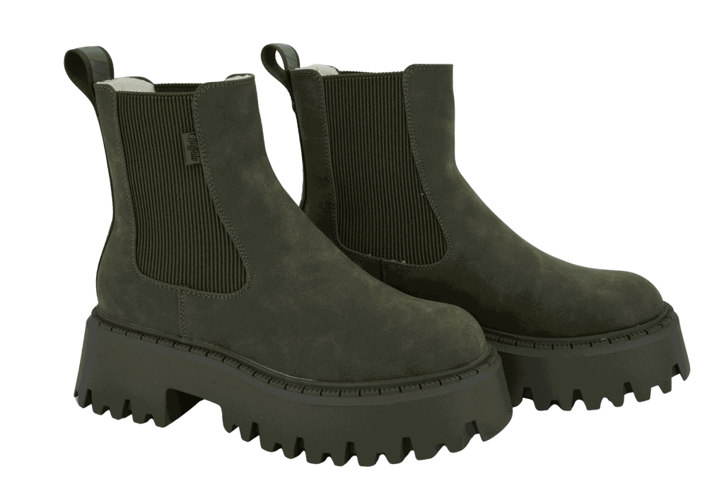 BUFFALO - BOOTS CHELSEA "ASPEN" KAKIS FOURRÉES