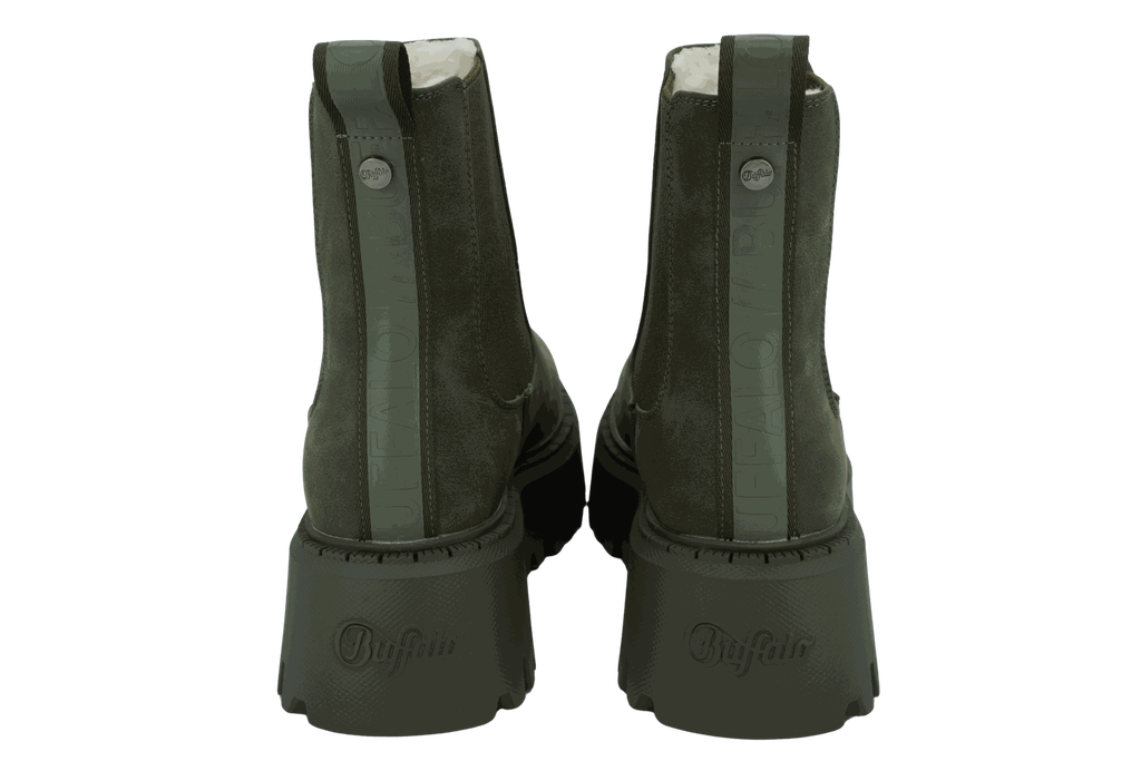 BUFFALO - BOOTS CHELSEA "ASPEN" KAKIS FOURRÉES