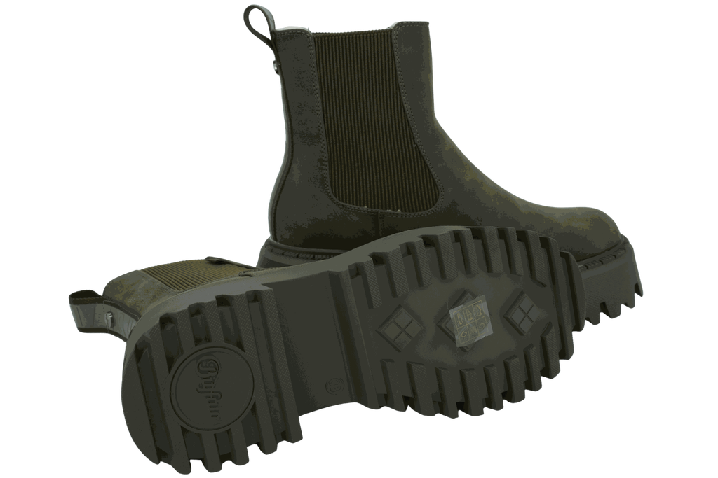 BUFFALO - BOOTS CHELSEA "ASPEN" KAKIS FOURRÉES