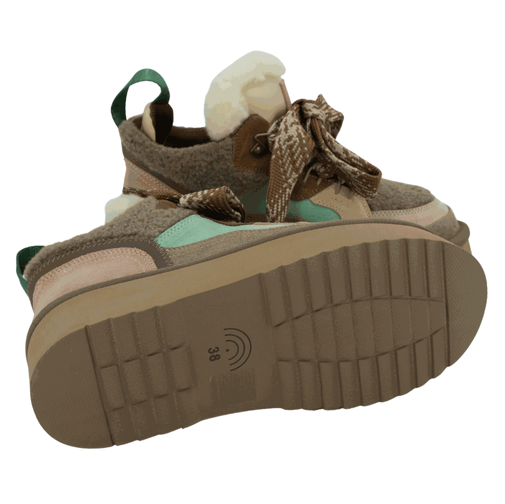 MISS OLIVIA - BASKETS FOURRÉES "MOON" TAUPE