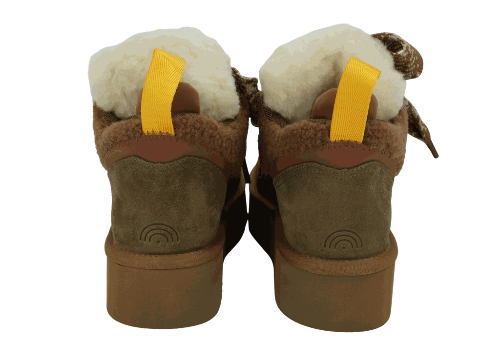 MISS OLIVIA - BASKETS FOURRÉES "MOON" COGNAC