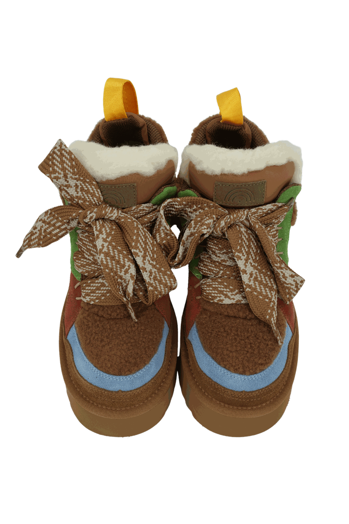 MISS OLIVIA - BASKETS FOURRÉES "MOON" COGNAC