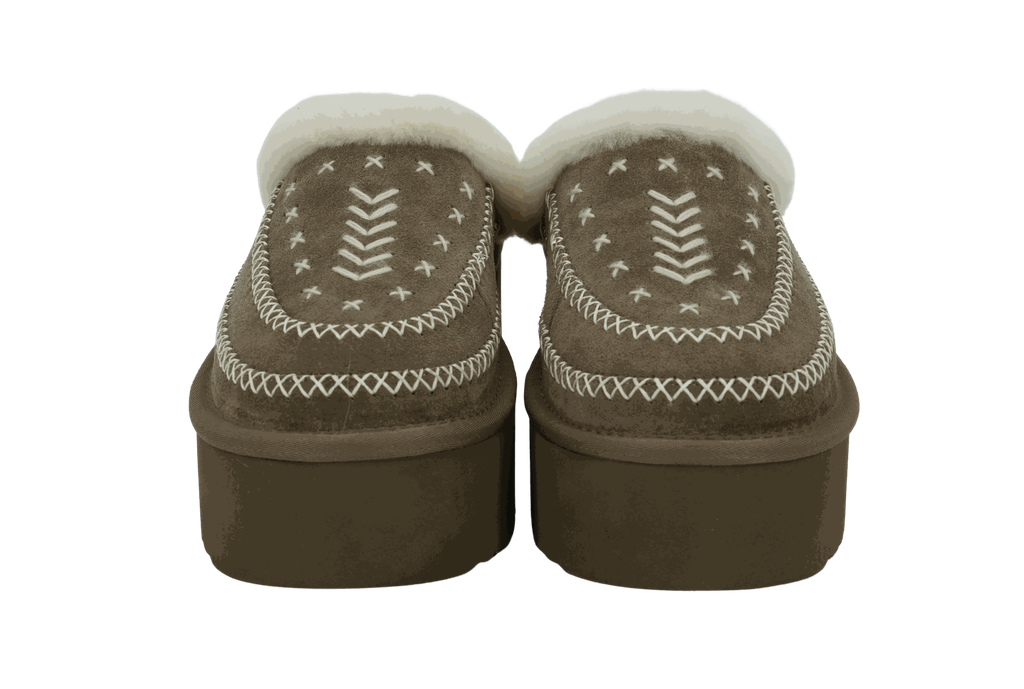 MISS OLIVIA - SABOTS FOURRÉS "IVY" TAUPE