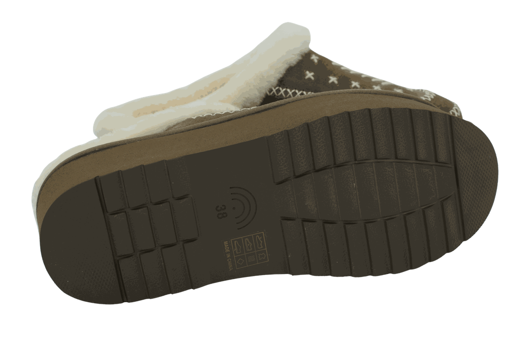 MISS OLIVIA - SABOTS FOURRÉS "IVY" TAUPE