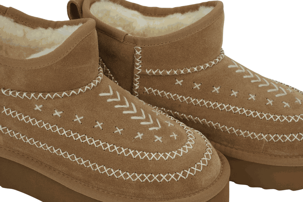 MISS OLIVIA - BOOTS FOURRÉS "IVY" COGNAC