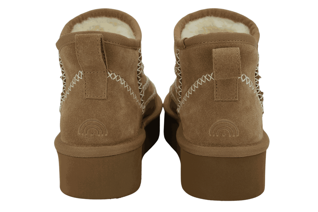 MISS OLIVIA - BOOTS FOURRÉS "IVY" COGNAC