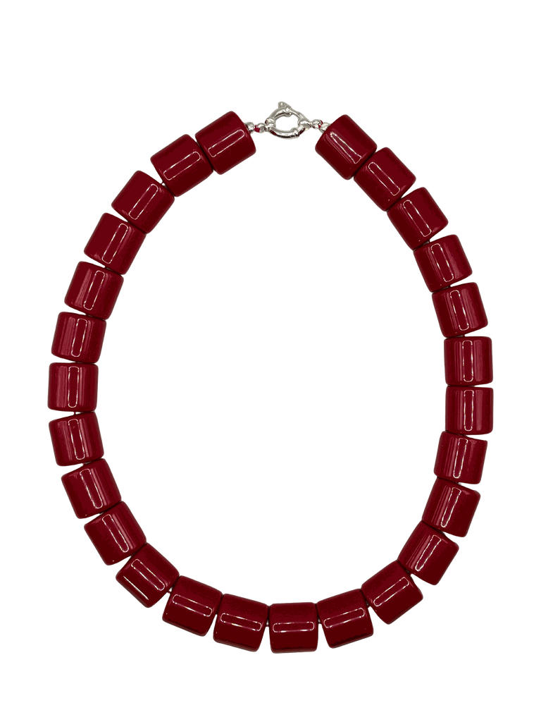 CATWALK JUNKIE - COLLIER "KISS" BORDEAUX