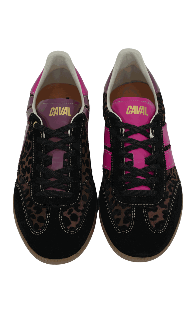 CAVAL - BASKETS "PULSE" MARRONS LÉOPARDS