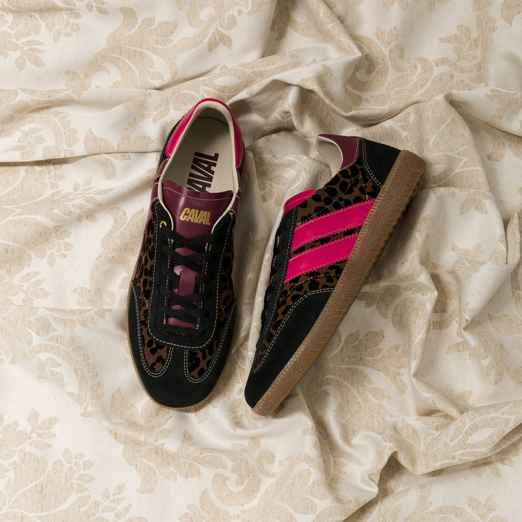 CAVAL - BASKETS "PULSE" MARRONS LÉOPARDS