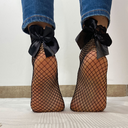 SOCKETTE - CHAUSSETTES "CANDICE" RESILLES ET DENTELLES NOIRES