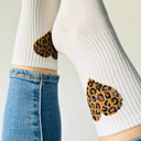 SOCKETTE - CHAUSSETTES "JUSTINE" COEUR LEOPARD