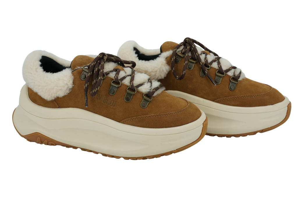MOON BOOT - BASKETS "CITY SHEARLING" COGNACS