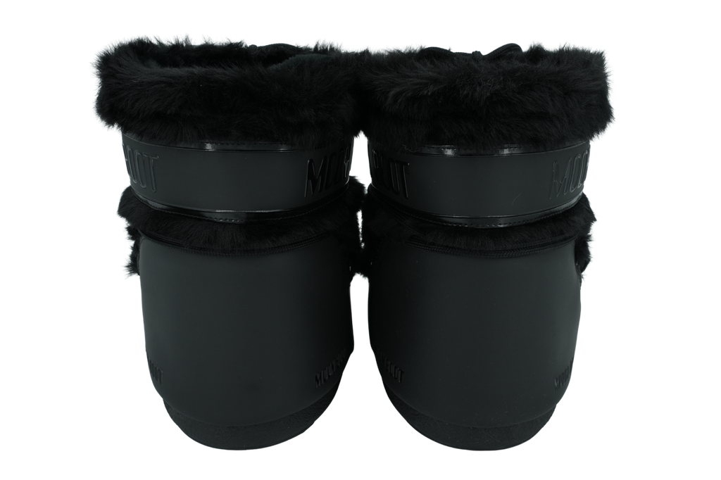 MOON BOOT - BOOTS "ICON LOW FAUX FUR" NOIRES