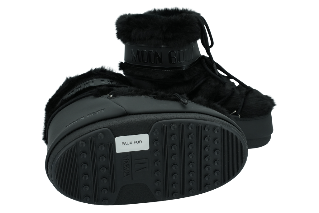 MOON BOOT - BOOTS "ICON LOW FAUX FUR" NOIRES