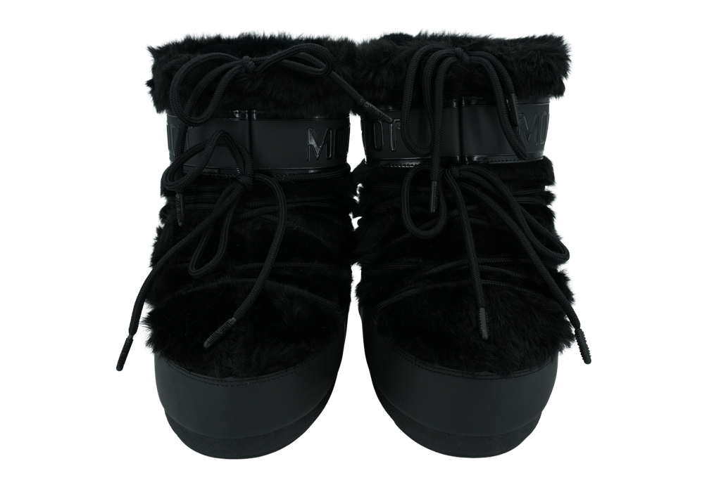 MOON BOOT - BOOTS "ICON LOW FAUX FUR" NOIRES
