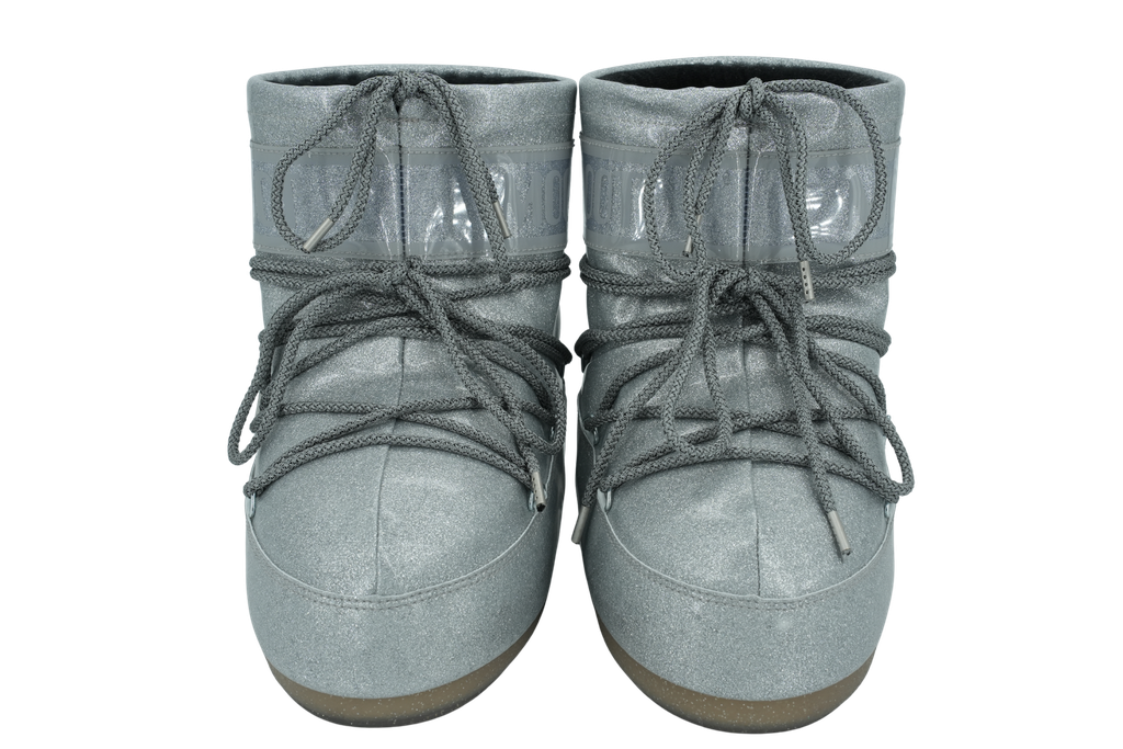 MOON BOOT - BOOTS "ICON LOW GLITTER" ARGENTÉES