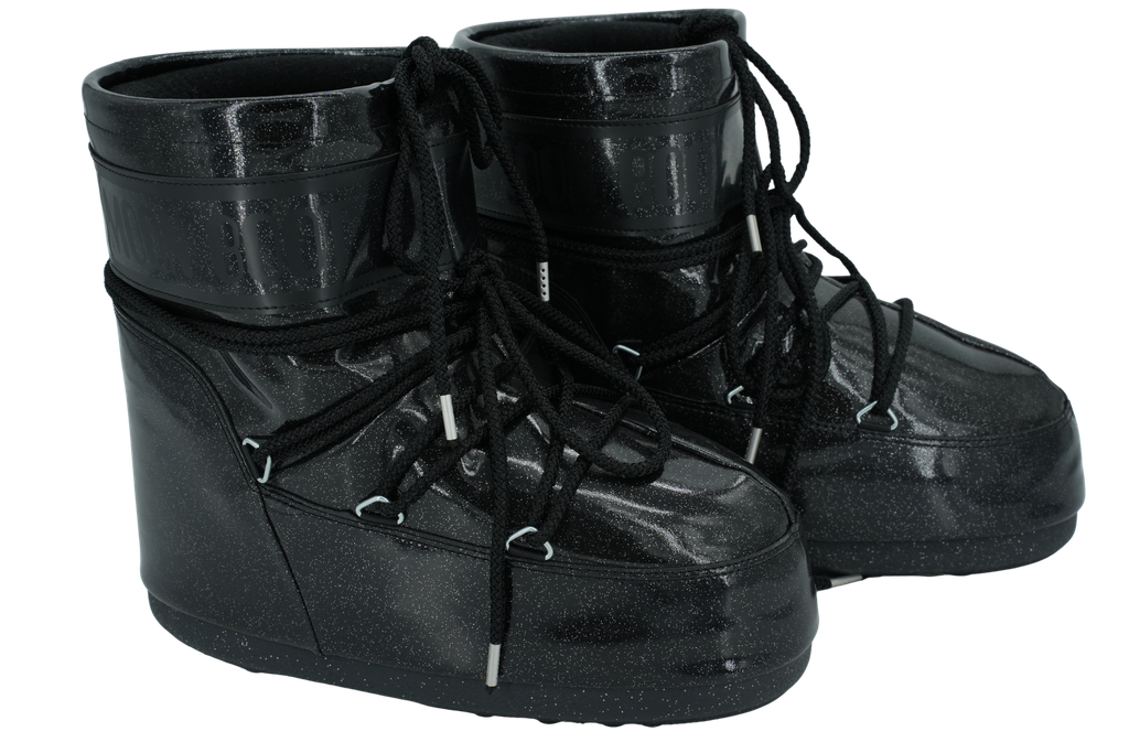 MOON BOOT - BOOTS "ICON LOW GLITTER" NOIRES