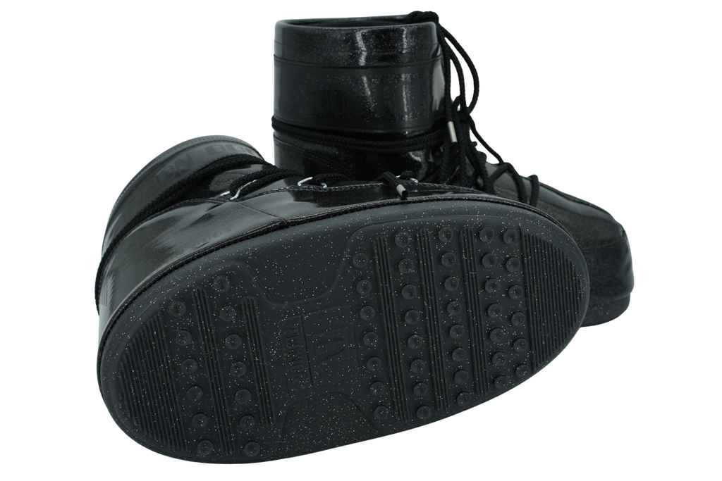 MOON BOOT - BOOTS "ICON LOW GLITTER" NOIRES
