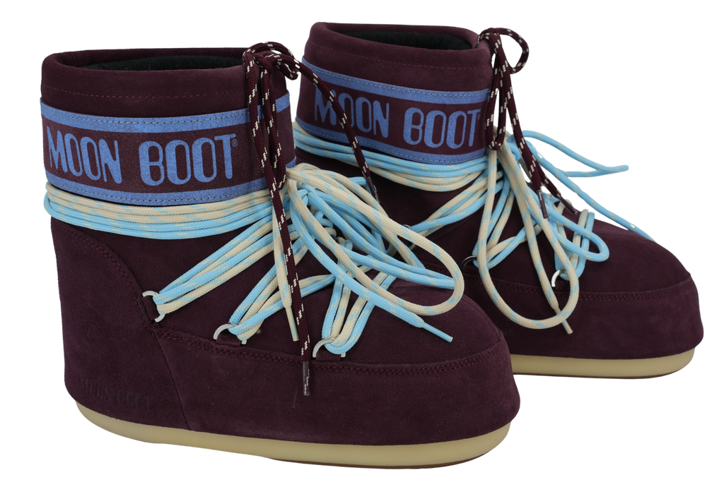 MOON BOOT - BOOTS "ICON LOW SUEDE" BORDEAUX