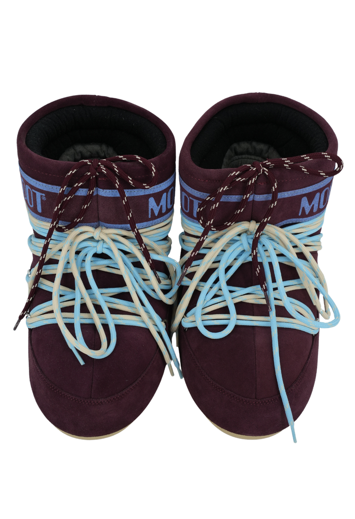MOON BOOT - BOOTS "ICON LOW SUEDE" BORDEAUX