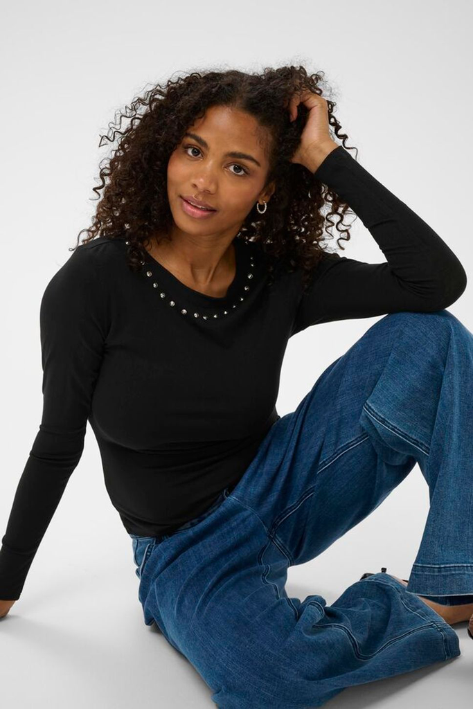 KAFFE - T-SHIRT MANCHE LONGUE "KAMARTY"