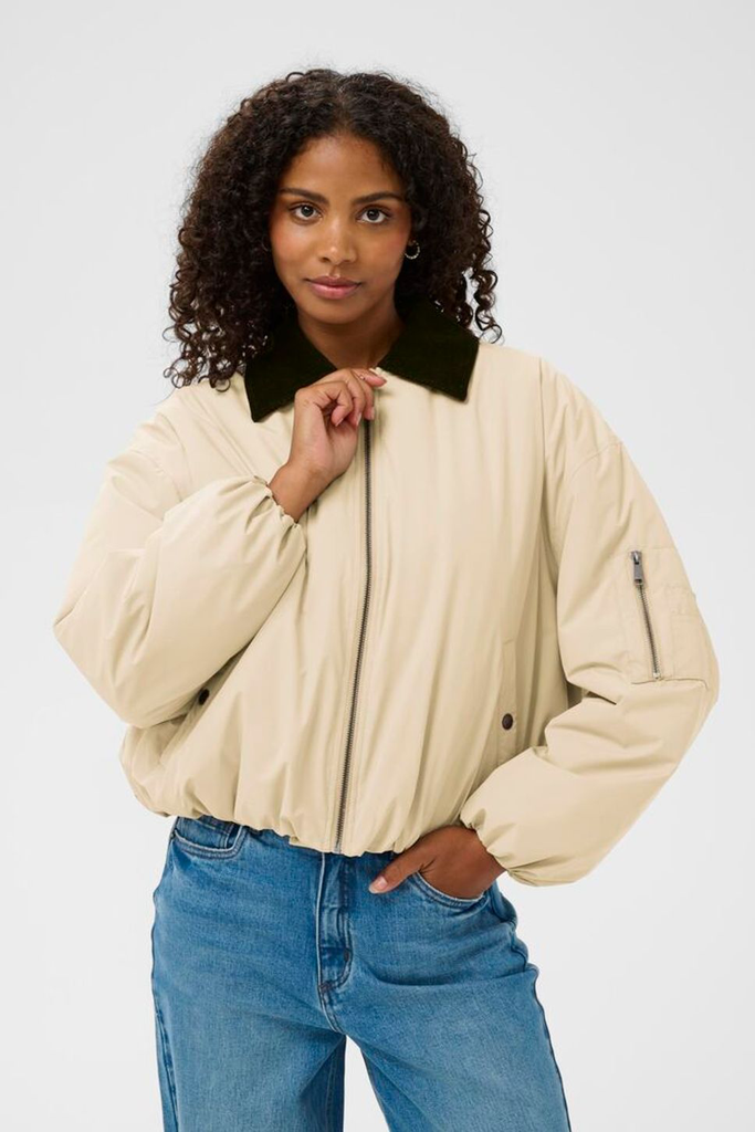 KAFFE - BOMBER "KAROSKA" BEIGE