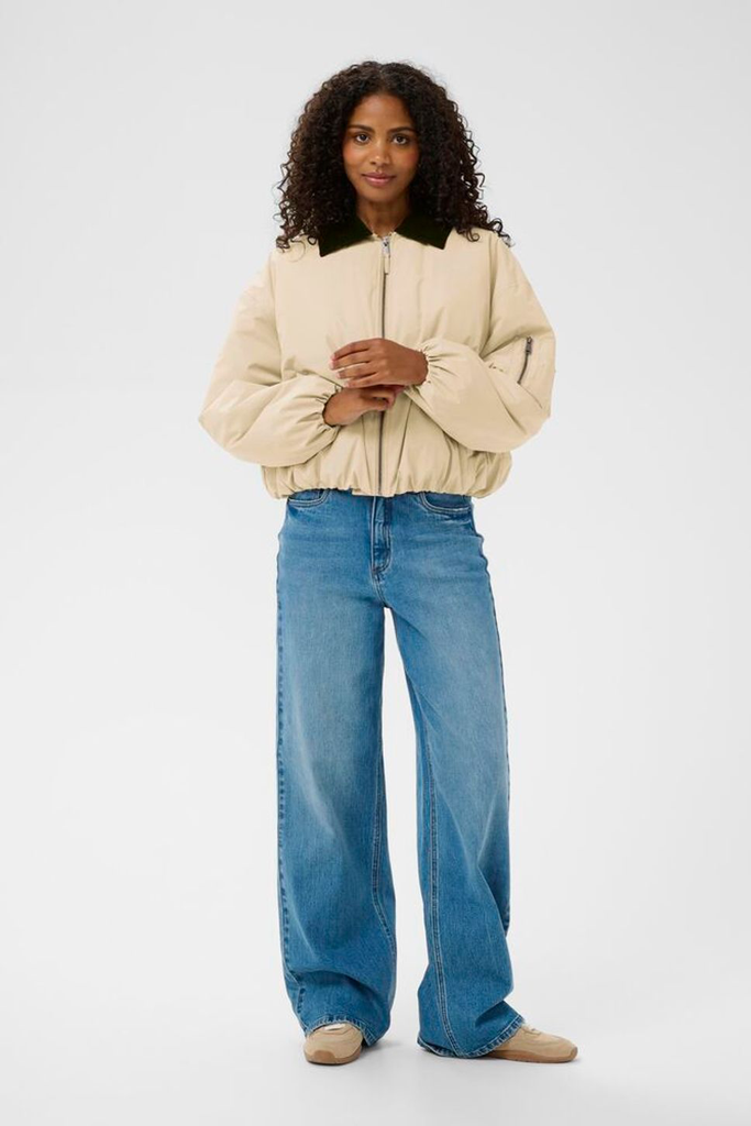 KAFFE - BOMBER "KAROSKA" BEIGE