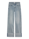 CATWALK JUNKIE - JEANS AUX BORDS PLIÉS BLEU CLAIR
