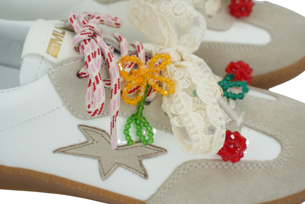 MELINE - BASKETS "LONDON MAGNOLIA" BLANCHES