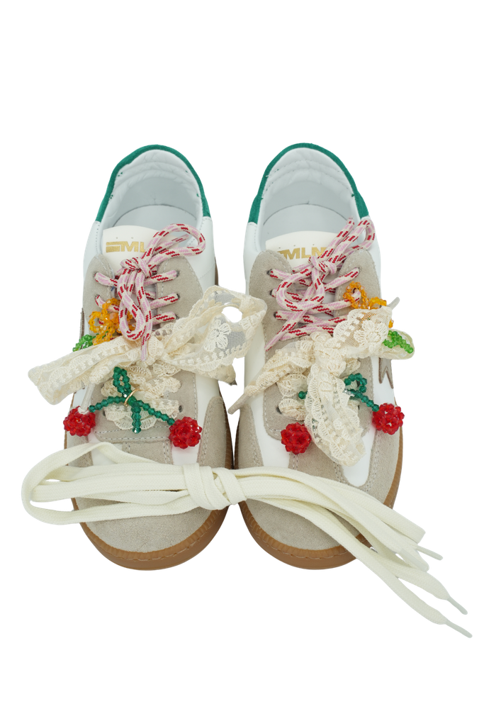 MELINE - BASKETS "LONDON MAGNOLIA" BLANCHES