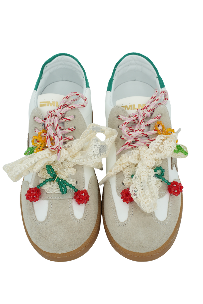 MELINE - BASKETS "LONDON MAGNOLIA" BLANCHES